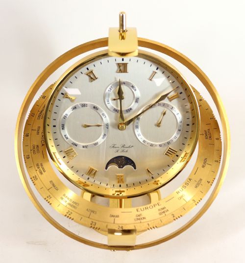 jean roulet 'presidents clock' in the shape of an armillary sphere - CATEGORY: ANTIQUE CLOCKS - DATED 1960