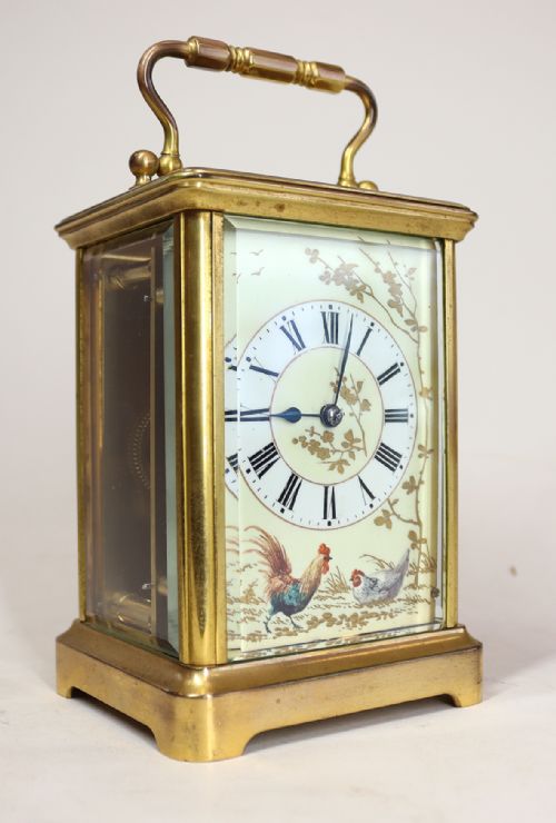 CARRIAGE CLOCK WITH PORCELAIN DIAL - ADDITIONAL PHOTO 2