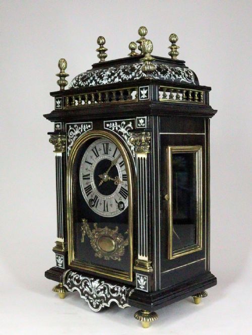 MINIATURE FRENCH INLAID BRACKET CLOCK - ADDITIONAL PHOTO 1