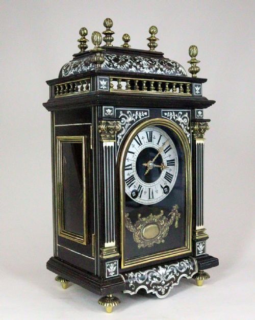 MINIATURE FRENCH INLAID BRACKET CLOCK - ADDITIONAL PHOTO 2