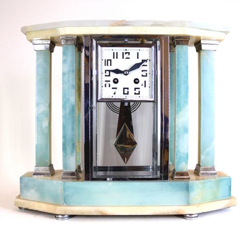 ART DECO CLOCK AND GARNITURE - ADDITIONAL PHOTO 1