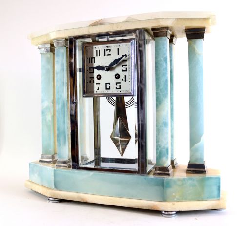 ART DECO CLOCK AND GARNITURE - ADDITIONAL PHOTO 2