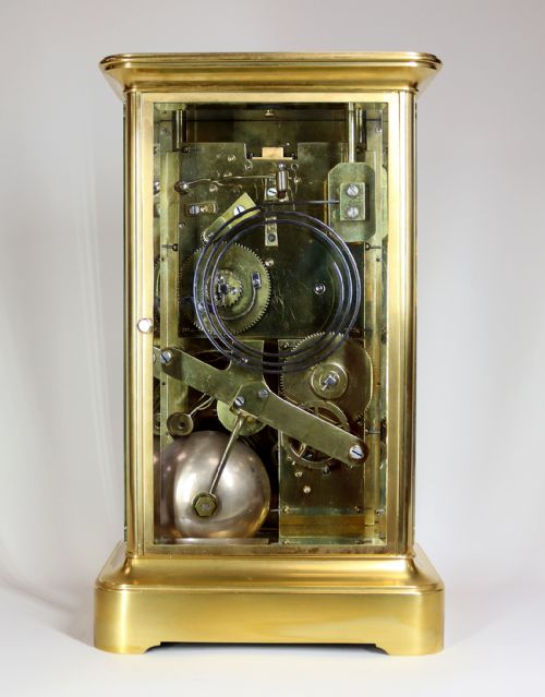 FRENCH QUARTER CHIMING FOUR GLASS MANTEL CLOCK - ADDITIONAL PHOTO 3