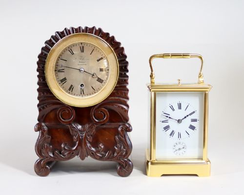 MINIATURE SINGLE FUSEE BRACKET CLOCK BY WILLIAM JOHNSTON STRAND LONDON - ADDITIONAL PHOTO 8