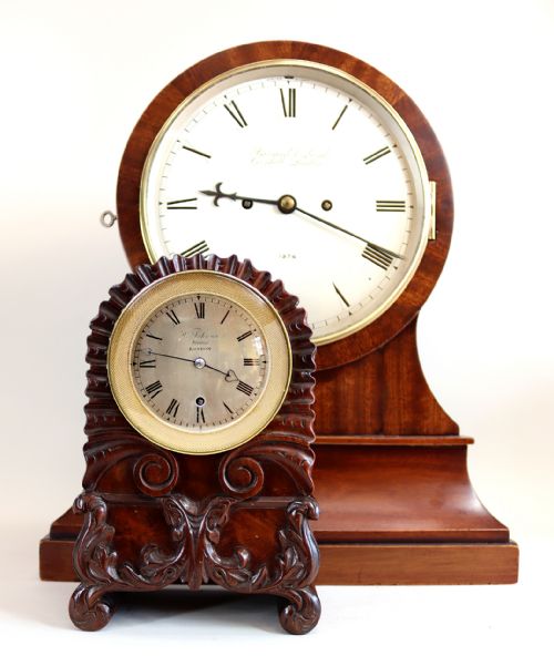 MINIATURE SINGLE FUSEE BRACKET CLOCK BY WILLIAM JOHNSTON STRAND LONDON - ADDITIONAL PHOTO 9