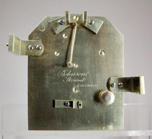 MINIATURE SINGLE FUSEE BRACKET CLOCK BY WILLIAM JOHNSTON STRAND LONDON - ADDITIONAL PHOTO 10
