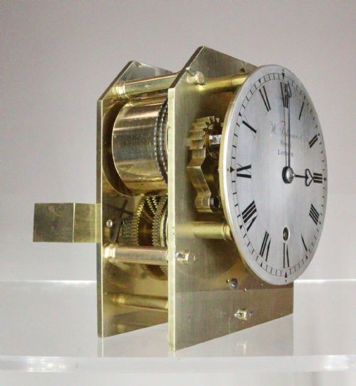 MINIATURE SINGLE FUSEE BRACKET CLOCK BY WILLIAM JOHNSTON STRAND LONDON - ADDITIONAL PHOTO 12