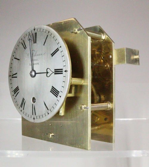 MINIATURE SINGLE FUSEE BRACKET CLOCK BY WILLIAM JOHNSTON STRAND LONDON - ADDITIONAL PHOTO 14