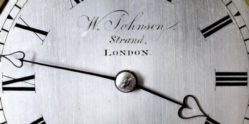 MINIATURE SINGLE FUSEE BRACKET CLOCK BY WILLIAM JOHNSTON STRAND LONDON - ADDITIONAL PHOTO 16