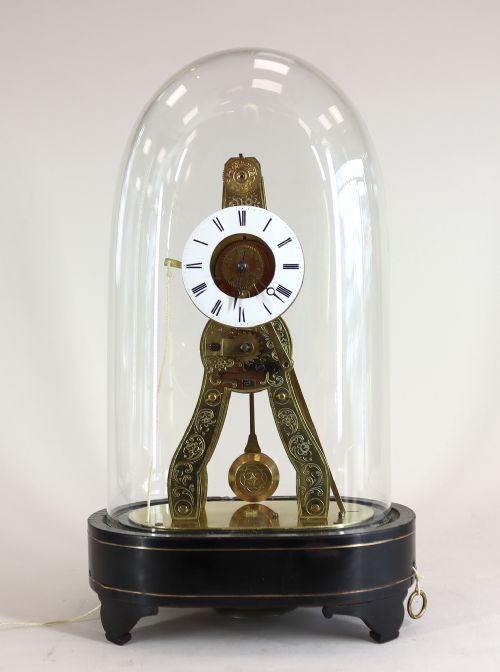A MINIATURE SKELETON ALARM CLOCK BY VICTOR ATHANASE PIERRET - ADDITIONAL PHOTO 1