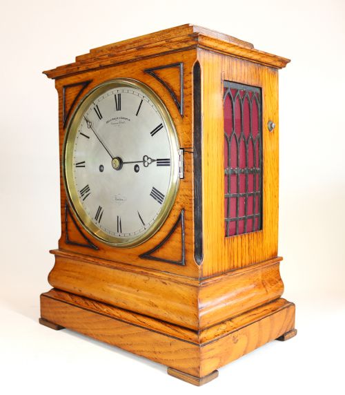 A TWIN FUSEE BRACKET CLOCK BY DELA SALLE AND CHRISTIE LONDON - ADDITIONAL PHOTO 1