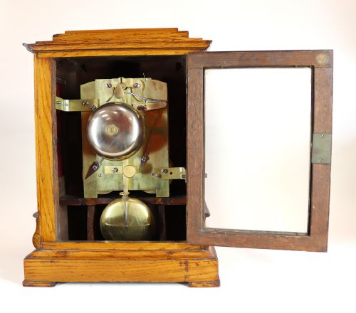 A TWIN FUSEE BRACKET CLOCK BY DELA SALLE AND CHRISTIE LONDON - ADDITIONAL PHOTO 5