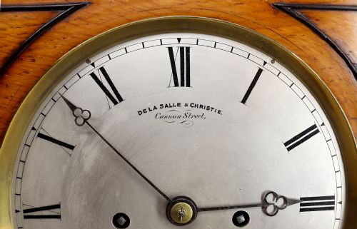 A TWIN FUSEE BRACKET CLOCK BY DELA SALLE AND CHRISTIE LONDON - ADDITIONAL PHOTO 6