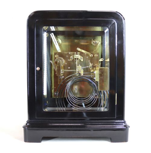 EBONISED QUARTER CHIMING 5 GLASS BRACKET CLOCK - ADDITIONAL PHOTO 3