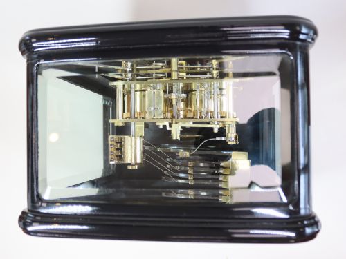 EBONISED QUARTER CHIMING 5 GLASS BRACKET CLOCK - ADDITIONAL PHOTO 6