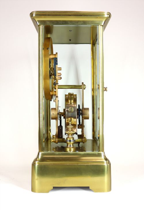 A EUREKA FOUR GLASS ELECTRIC MANTEL CLOCK - ADDITIONAL PHOTO 2