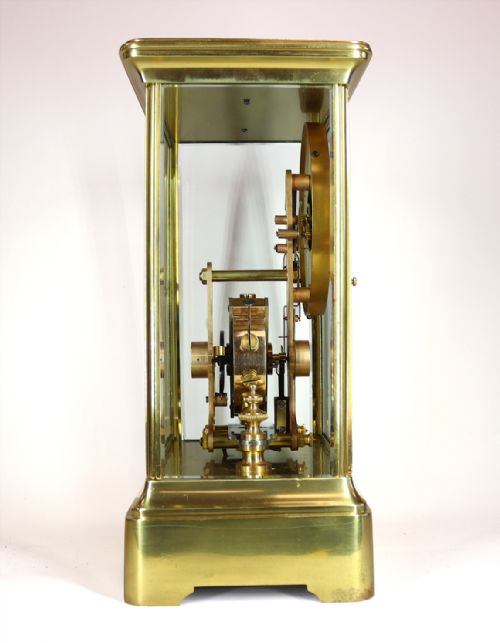 A EUREKA FOUR GLASS ELECTRIC MANTEL CLOCK - ADDITIONAL PHOTO 3