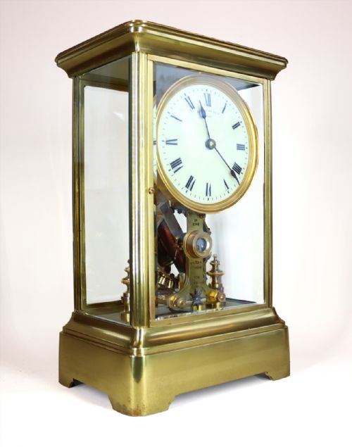 A EUREKA FOUR GLASS ELECTRIC MANTEL CLOCK - ADDITIONAL PHOTO 7