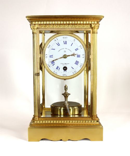 a claude grivolas 400 day torsion suspension timepiece - CATEGORY: ANTIQUE CLOCKS - DATED 1910