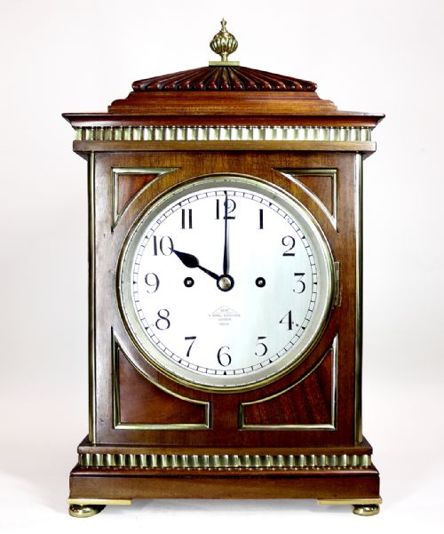 a twin fusee bracket clock by dent - CATEGORY: ANTIQUE CLOCKS - DATED 1900