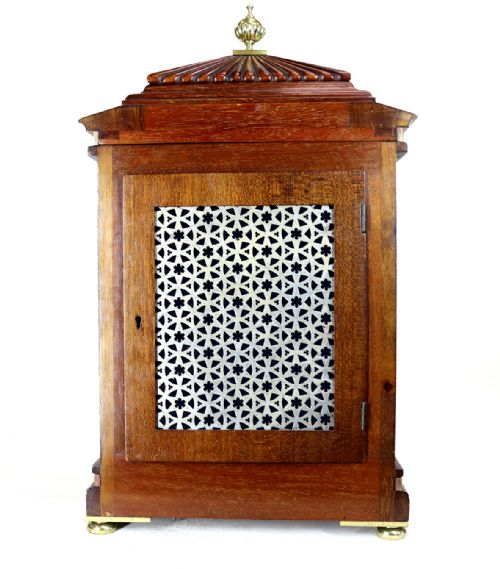 A TWIN FUSEE BRACKET CLOCK BY DENT - ADDITIONAL PHOTO 3