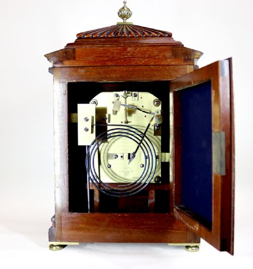 A TWIN FUSEE BRACKET CLOCK BY DENT - ADDITIONAL PHOTO 4