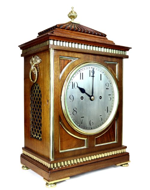 A TWIN FUSEE BRACKET CLOCK BY DENT - ADDITIONAL PHOTO 6