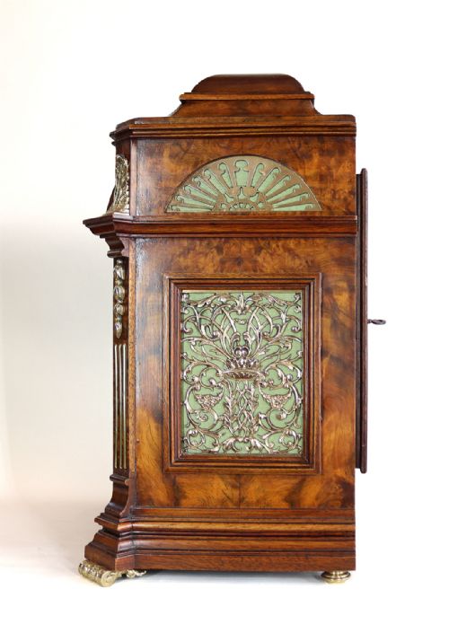 19TH CENTURY BURR WALNUT BRACKET CLOCK BY LENZKIRCH - ADDITIONAL PHOTO 1