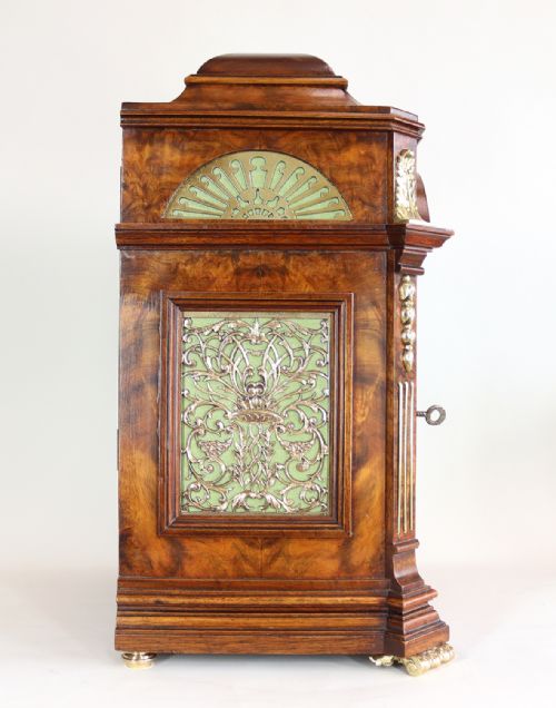 19TH CENTURY BURR WALNUT BRACKET CLOCK BY LENZKIRCH - ADDITIONAL PHOTO 5