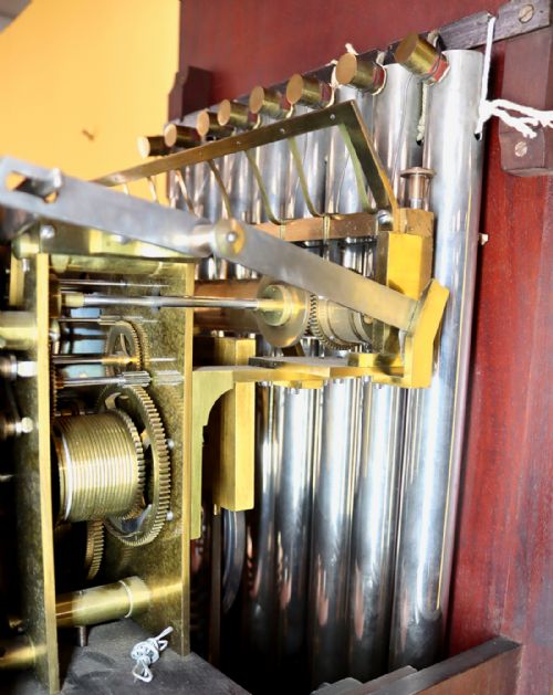 QUARTER CHIMING TUBULAR GONG LONGCASE CLOCK - ADDITIONAL PHOTO 3