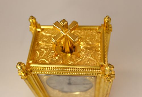 ENGLISH FUSEE CARRIAGE CLOCK BY THOMAS COLE AND JAMES FERGUSSON COLE RETAILED BY CALEB ELISHA - ADDITIONAL PHOTO 15