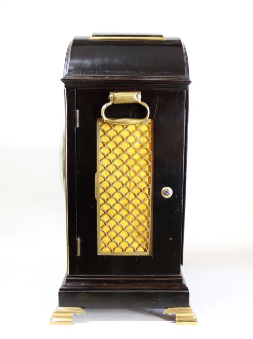 A REGENCY QUARTER CHIMING BRACKET CLOCK - ADDITIONAL PHOTO 2