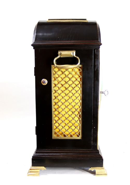 A REGENCY QUARTER CHIMING BRACKET CLOCK - ADDITIONAL PHOTO 6
