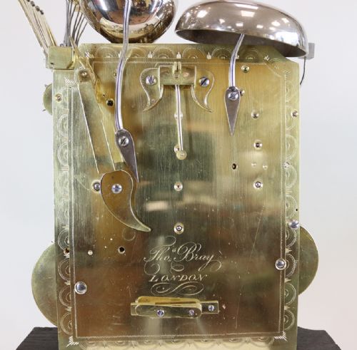 A REGENCY QUARTER CHIMING BRACKET CLOCK - ADDITIONAL PHOTO 11