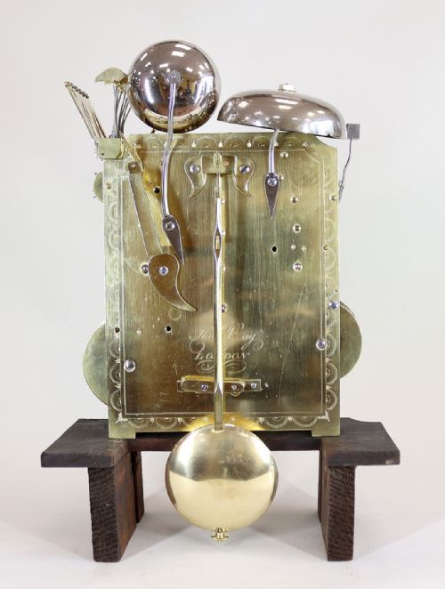 A REGENCY QUARTER CHIMING BRACKET CLOCK - ADDITIONAL PHOTO 13