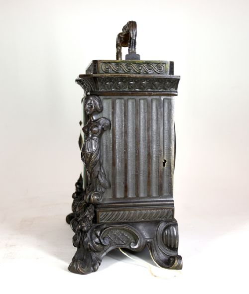 A UNIQUE TWIN FUSEE ENGLISH CARRIAGE CLOCK BY JAMES MOORE FRENCH - ADDITIONAL PHOTO 2