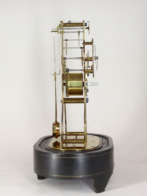 A MINIATURE SKELETON MANTEL CLOCK BY VICTOR ATHANASE PIERRET - ADDITIONAL PHOTO 6