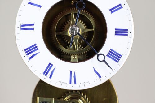 A MINIATURE SKELETON MANTEL CLOCK BY VICTOR ATHANASE PIERRET - ADDITIONAL PHOTO 8
