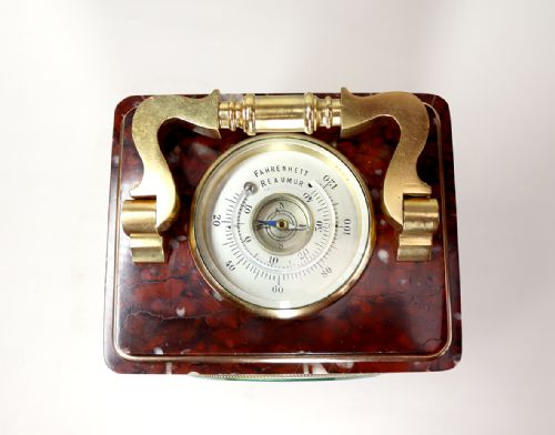 GIANT ROUGE MARBLE CARRIAGE CLOCK - ADDITIONAL PHOTO 8