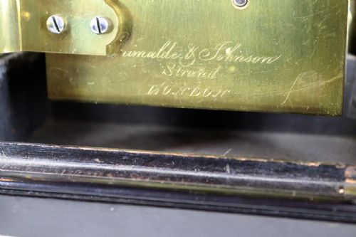 GRIMALDI AND JOHNSON STRAND LONDON MINIATURE BRACKET TIMEPIECE - ADDITIONAL PHOTO 12