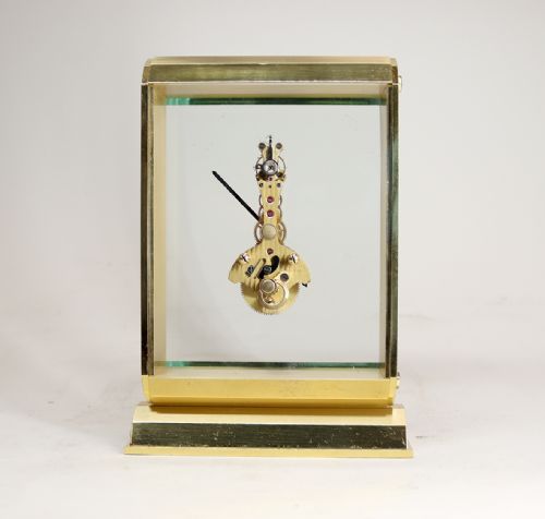 A MIDCENTURY SWISS INLINE SKELETON TIMEPIECE - ADDITIONAL PHOTO 3