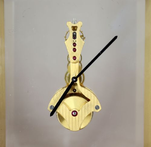 A MIDCENTURY SWISS INLINE SKELETON TIMEPIECE - ADDITIONAL PHOTO 7