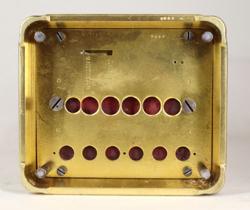 A PETIT SONNERIE CARRIAGE CLOCK IN GORGE CASE WITH ORIGINAL GILDING - ADDITIONAL PHOTO 7
