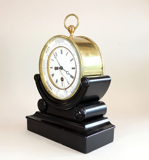 A RARE BOURDON AND RICHARDS CLOCK BAROMETER - ADDITIONAL PHOTO 1