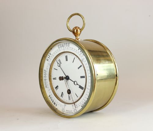 A RARE BOURDON AND RICHARDS CLOCK BAROMETER - ADDITIONAL PHOTO 9