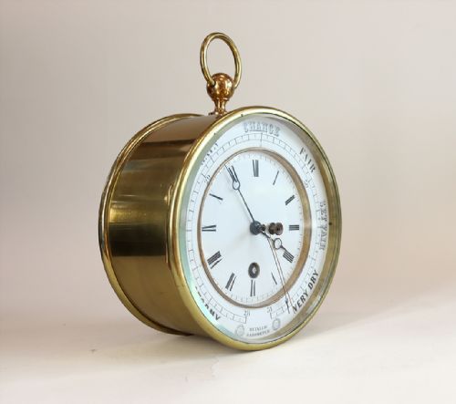 A RARE BOURDON AND RICHARDS CLOCK BAROMETER - ADDITIONAL PHOTO 13
