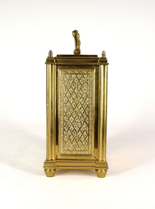 SINGLE FUSEE CARRIAGE TIMEPIECE BY THOMAS COLE AND JAMES COLE RETAILED BY HUNT AND ROSKELL - ADDITIONAL PHOTO 4