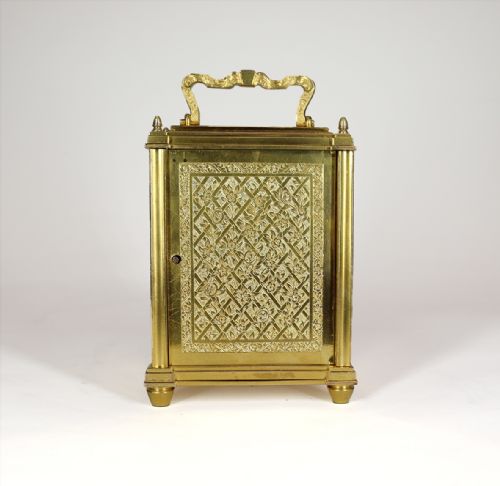 SINGLE FUSEE CARRIAGE TIMEPIECE BY THOMAS COLE AND JAMES COLE RETAILED BY HUNT AND ROSKELL - ADDITIONAL PHOTO 5