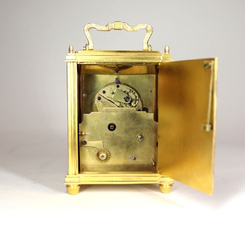SINGLE FUSEE CARRIAGE TIMEPIECE BY THOMAS COLE AND JAMES COLE RETAILED BY HUNT AND ROSKELL - ADDITIONAL PHOTO 6