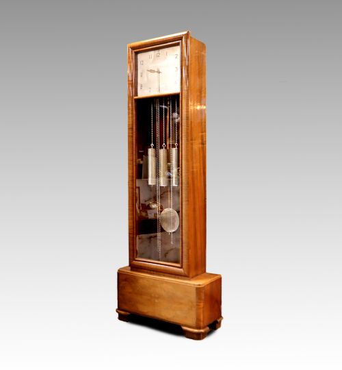 AN ART DECO QUARTER CHIMING LONGCASE CLOCK - ADDITIONAL PHOTO 1